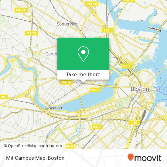 Mit Campus Map map