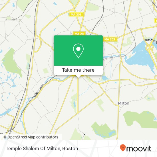 Mapa de Temple Shalom Of Milton