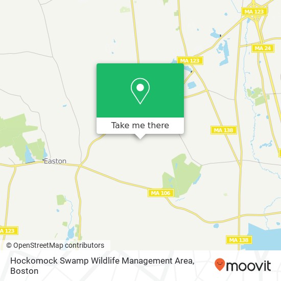 Hockomock Swamp Wildlife Management Area map