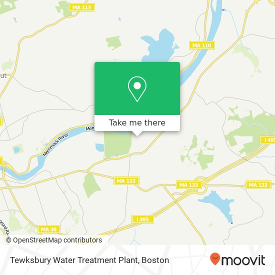 Mapa de Tewksbury Water Treatment Plant