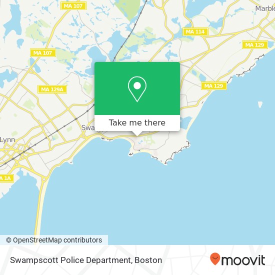 Mapa de Swampscott Police Department