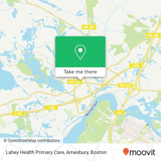 Lahey Health Primary Care, Amesbury map