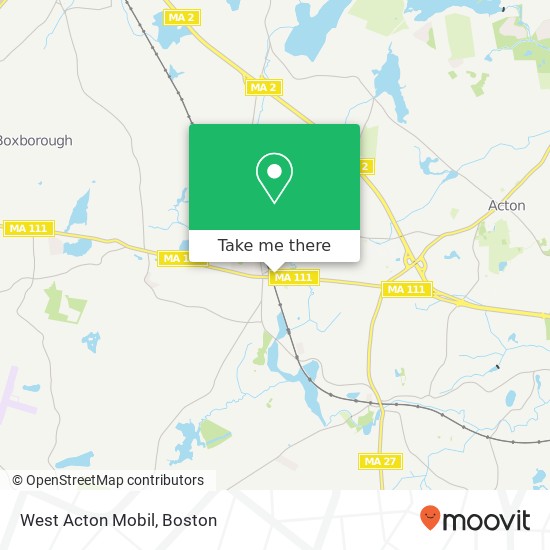 West Acton Mobil map