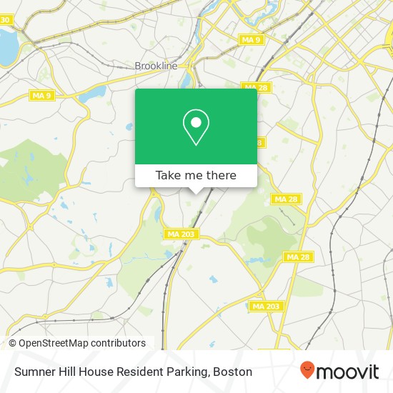 Mapa de Sumner Hill House Resident Parking