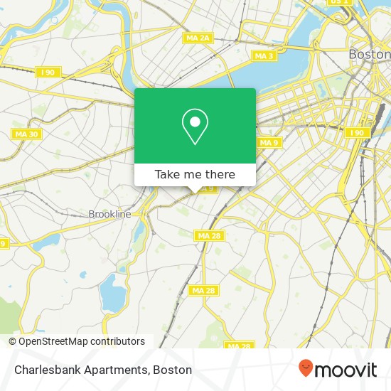 Mapa de Charlesbank Apartments