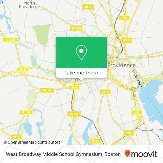 West Broadway Middle School Gymnasium map