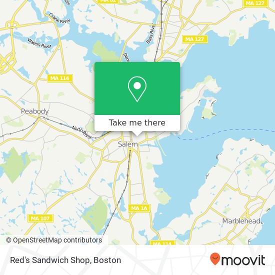 Red's Sandwich Shop map