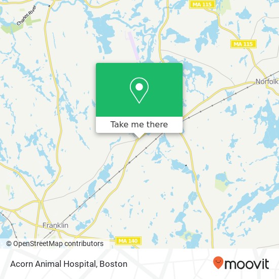 Mapa de Acorn Animal Hospital