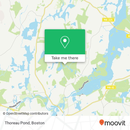 Mapa de Thoreau Pond