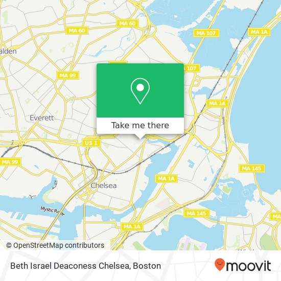 Beth Israel Deaconess Chelsea map