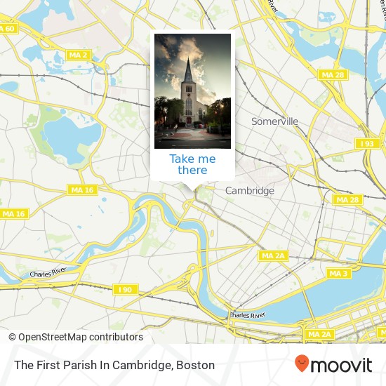 The First Parish In Cambridge map