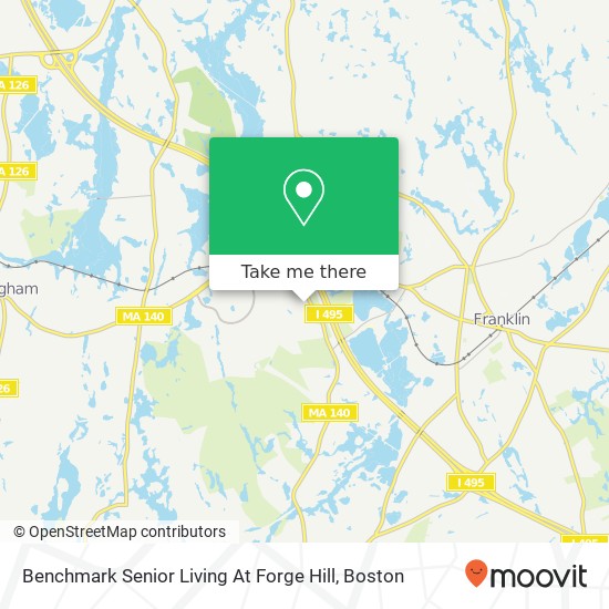 Mapa de Benchmark Senior Living At Forge Hill