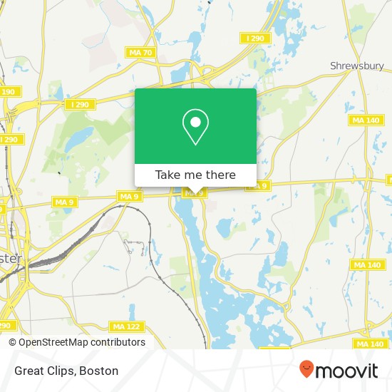 Great Clips map