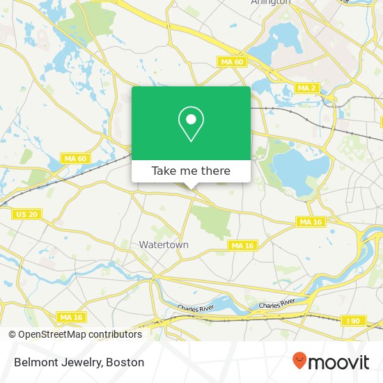 Belmont Jewelry map