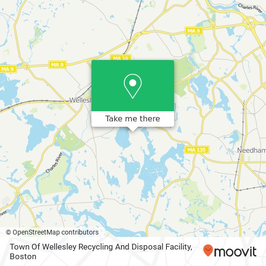 Mapa de Town Of Wellesley Recycling And Disposal Facility