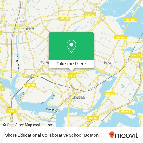 Mapa de Shore Educational Collaborative School