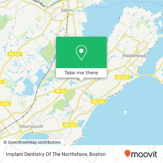 Implant Dentistry Of The Northshore map