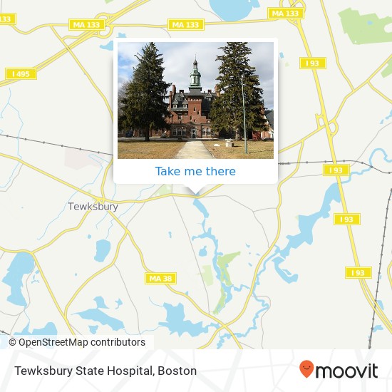 Tewksbury State Hospital map