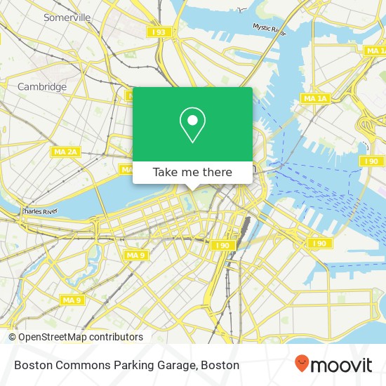 Mapa de Boston Commons Parking Garage