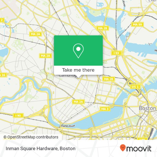 Mapa de Inman Square Hardware