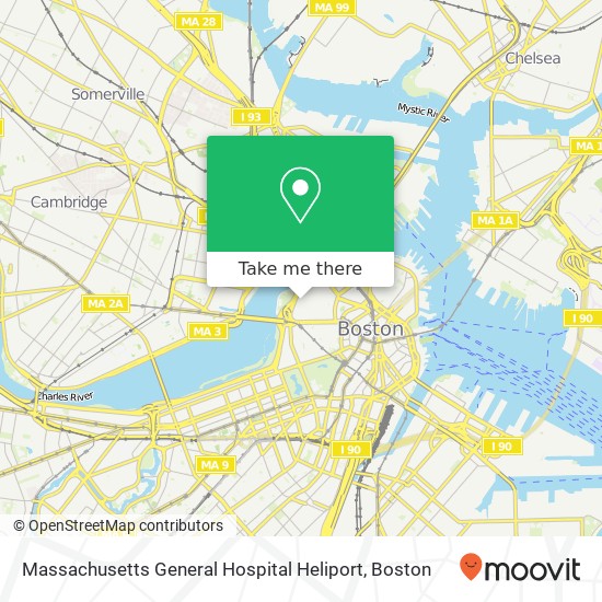 Massachusetts General Hospital Heliport map