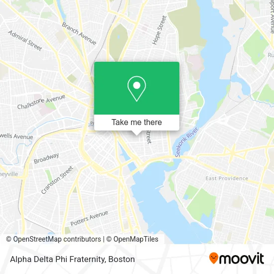 Mapa de Alpha Delta Phi Fraternity