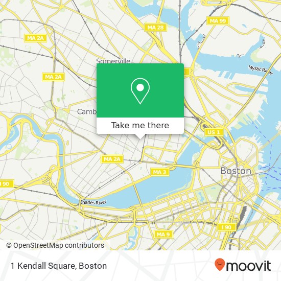 Mapa de 1 Kendall Square