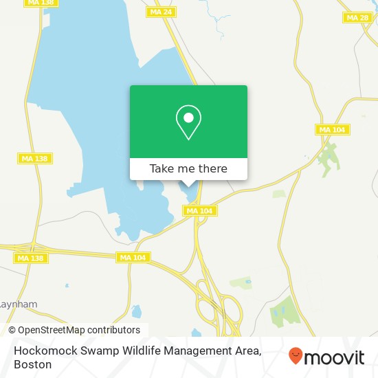 Mapa de Hockomock Swamp Wildlife Management Area