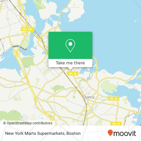 Mapa de New York Marts Supermarkets