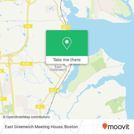 Mapa de East Greenwich Meeting House