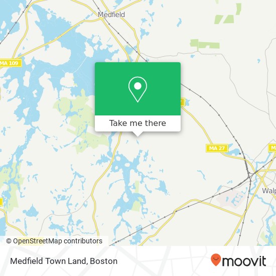 Mapa de Medfield Town Land