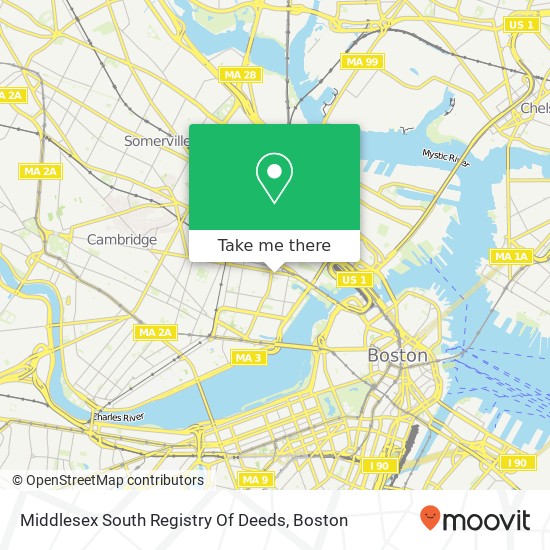 Mapa de Middlesex South Registry Of Deeds