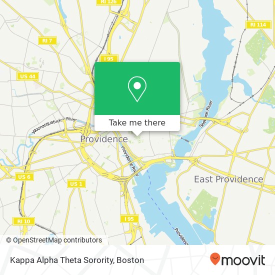 Kappa Alpha Theta Sorority map