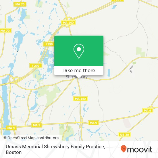 Umass Memorial Shrewsbury Family Practice map