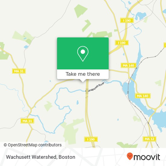 Mapa de Wachusett Watershed