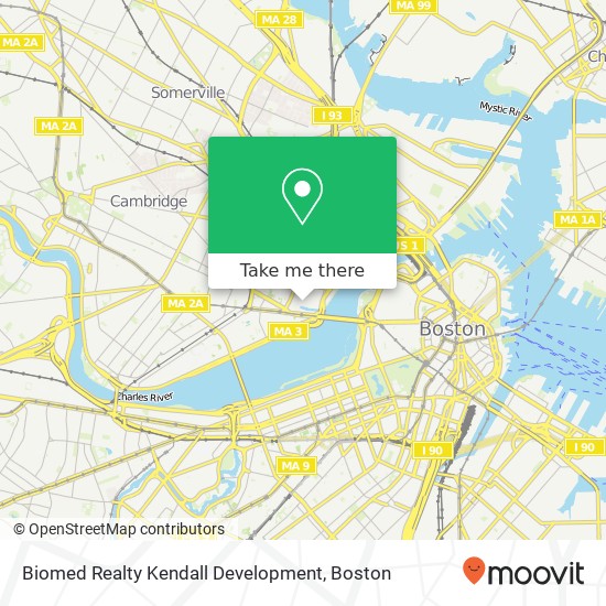 Mapa de Biomed Realty Kendall Development