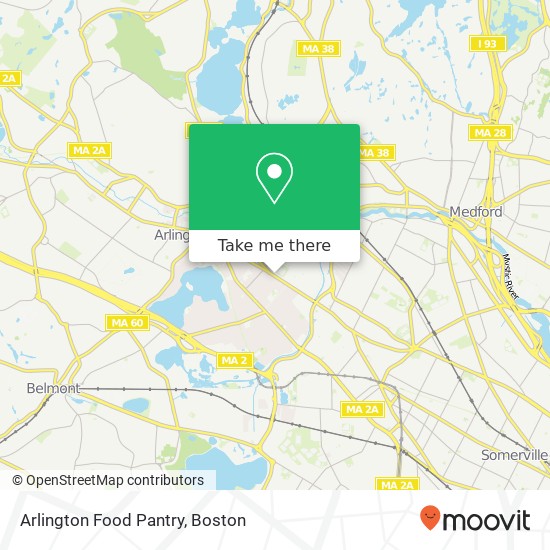 Arlington Food Pantry map