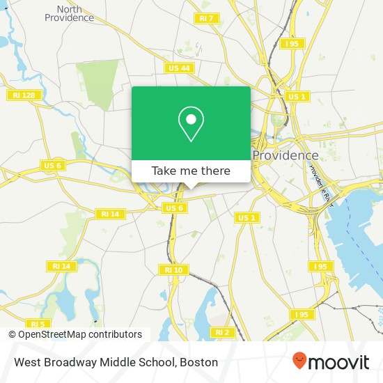 Mapa de West Broadway Middle School