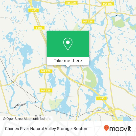 Mapa de Charles River Natural Valley Storage