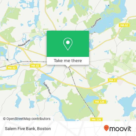 Salem Five Bank map