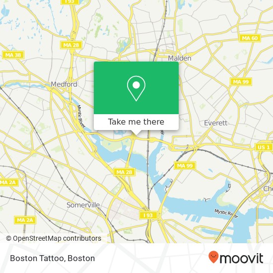 Boston Tattoo map