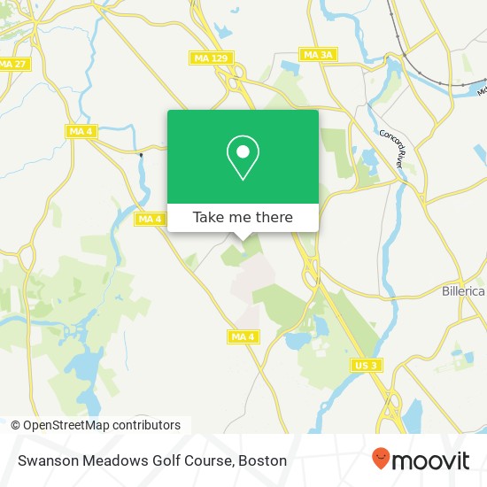 Mapa de Swanson Meadows Golf Course
