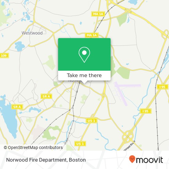 Mapa de Norwood Fire Department