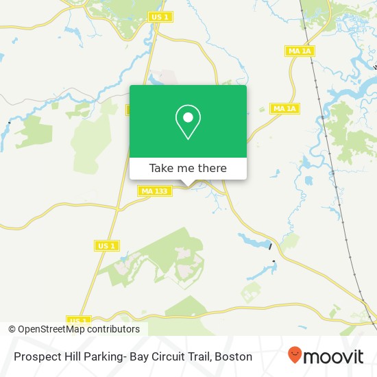 Mapa de Prospect Hill Parking- Bay Circuit Trail