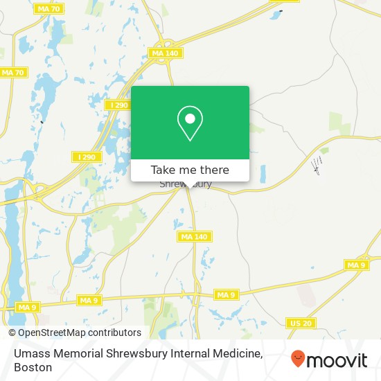 Umass Memorial Shrewsbury Internal Medicine map