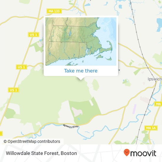 Mapa de Willowdale State Forest