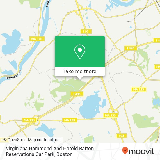 Virginiana Hammond And Harold Rafton Reservations Car Park map