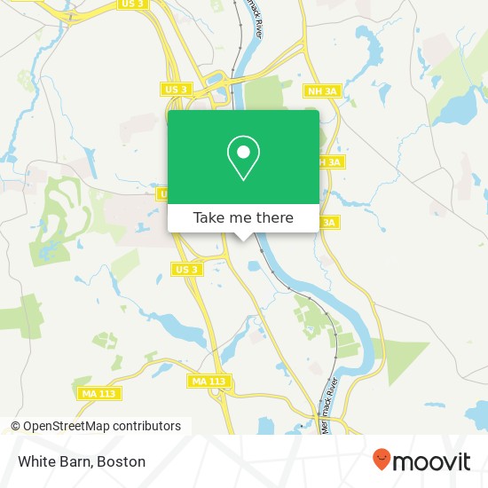 White Barn map