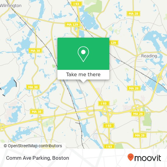 Mapa de Comm Ave Parking