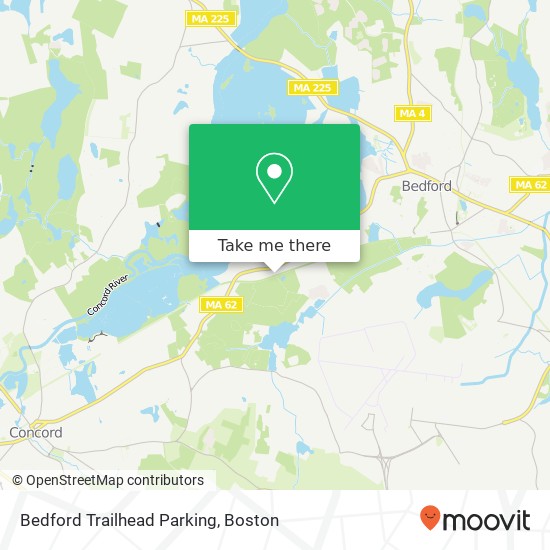 Mapa de Bedford Trailhead Parking